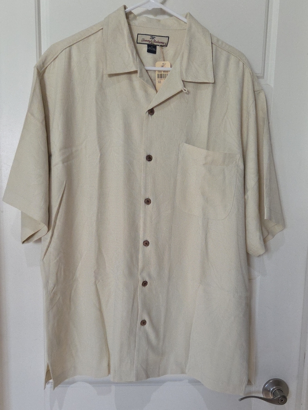 Tommy Bahama "Oyster Shell" 100% Silk Shirt